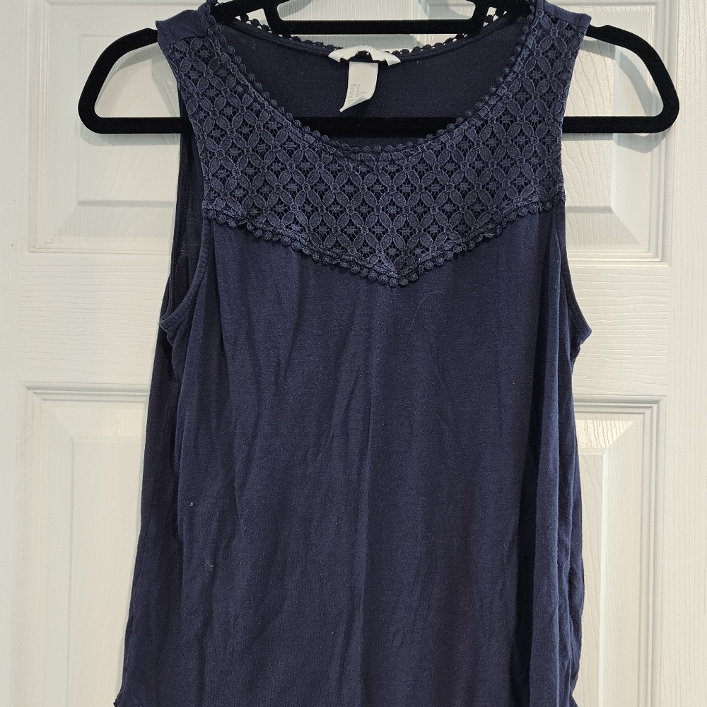 EUC, H &M, Blue Tank Top, S
